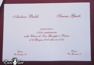 partecipazione di matrimonio 0011/Semplice