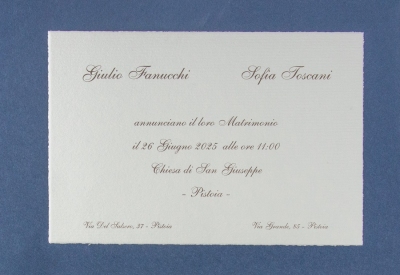 partecipazione di matrimonio 0008/Semplice 