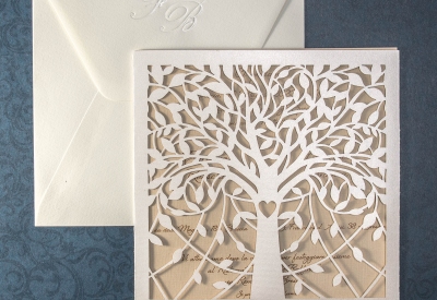 partecipazione di matrimonio 05-1950 Lasercut