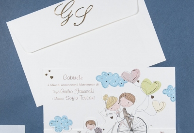 partecipazione di matrimonio 0542