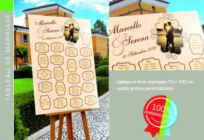 Tableau de Mariage personalizzabile