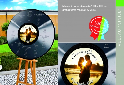 Tableau de Mariage "Vinile"