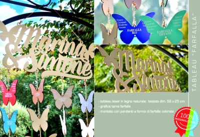 Tableau de Mariage "Farfalla" - Lasercut