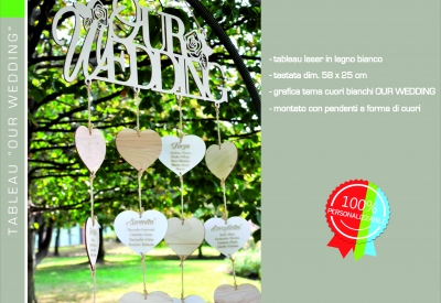 Tableau de Mariage "Our Wedding" - Lasercut