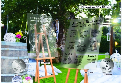 Tableau de Mariage in Plex Personalizzabile