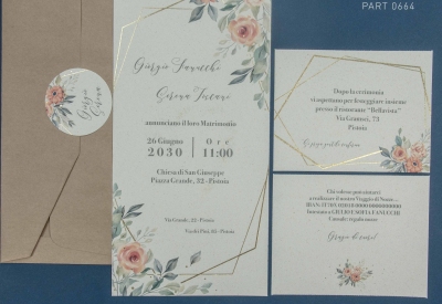 partecipazione di matrimonio 0664